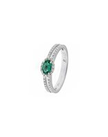 Ring Mirco Visconti Woman Anelli Colore in White Gold Smeraldo 0.39 Ct LF125/10S - LF125/10S